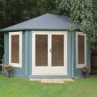Shire Ardcastle corner log cabin with modern windows